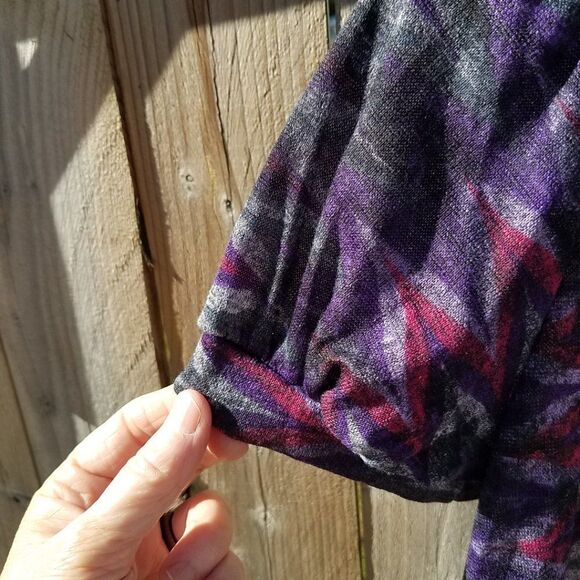 Cardigan Sweater Purple Multi Juniors Small - Picture 10 of 13